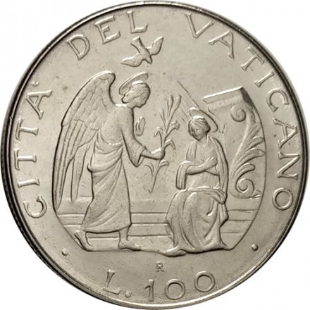 Ватикан 100 лир 1987 год
