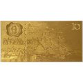 Сувенирная банкнота Австралия 10 долларов 1988 год (золотые) - 200-летие Британского Правления UNC