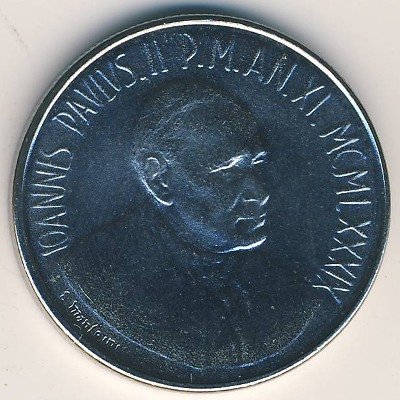 Ватикан 50 лир 1989 год