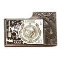 Значок 10-летие первого в мире полета человека в космос. Почта СССР. 1971. 10 коп. (стекло)