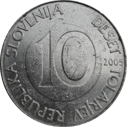 Словения 10 толаров 2005 год