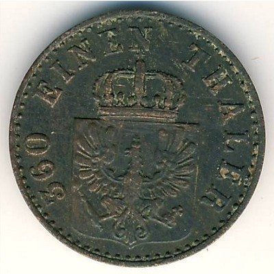 Пруссия 1 пфеннинг 1853 год