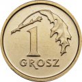 Польша 1 грош 2014 год (новый тип)