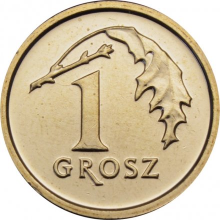Польша 1 грош 2014 год (новый тип)