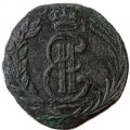 Полушка 1769 год КМ, сибирская монета, Екатерина II (1762 - 1796) - VF
