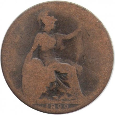 Великобритания 1/2 пенни 1899 год - Королева Виктория