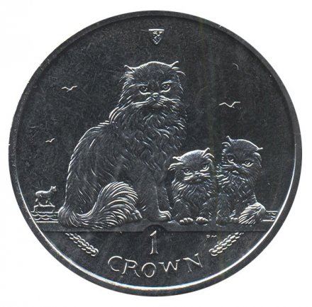 Остров Мэн 1 крона 2005 год - Гималайская кошка (Медь-Никель)
