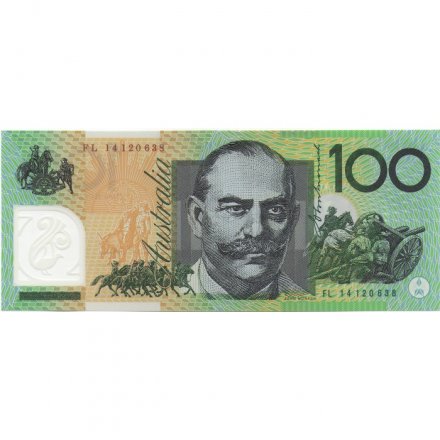 Австралия 100 долларов 2014 год - Нелли Мелба. Джон Монаш - UNC