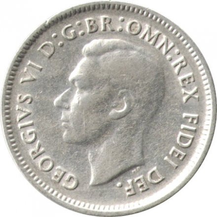 Австралия 6 пенсов 1950 год
