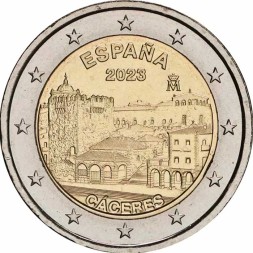 Испания 2 евро 2023 год - ЮНЕСКО. Касерес