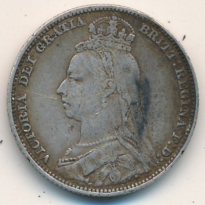 Великобритания 1 шиллинг 1891 год