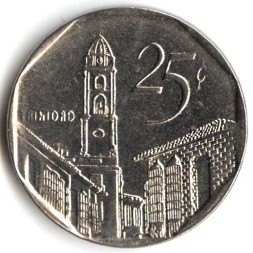 Монета Куба 25 сентаво 1998 год - Церковь