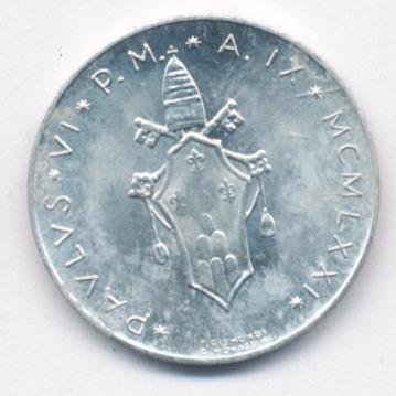 Ватикан 5 лир 1971 год - Папа Павел VI