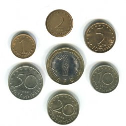 Набор из 7 монет Болгария 1999-2002