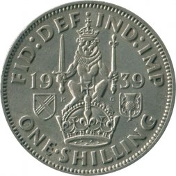 Великобритания 1 шиллинг 1939 год - Шотландский герб