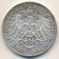 Саксония 3 марки 1910 год