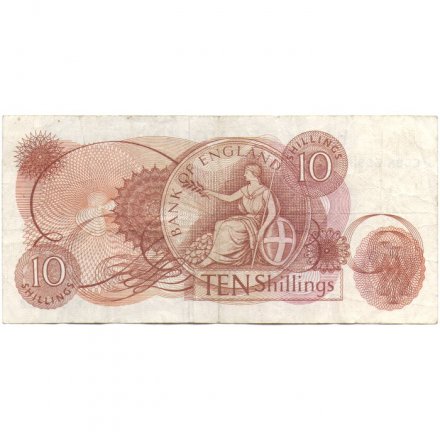 Великобритания 10 шиллингов 1966- 1970 год - VF