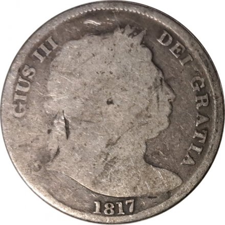Великобритания 1/2 кроны 1817 год (Большой бюст Георга III)
