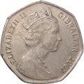 Гибралтар 50 пенсов 2007 год