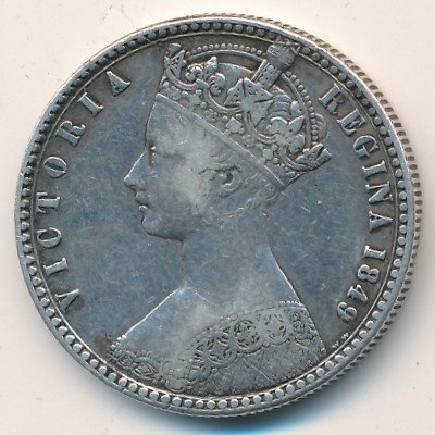 Великобритания 2 шиллинга (1 флорин) 1849 год