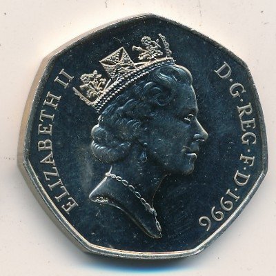 Великобритания 50 пенсов 1996 год