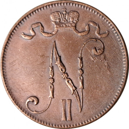 Финляндия 5 пенни 1916 год - VF