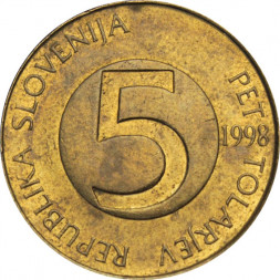 Словения 5 толаров 1998 год