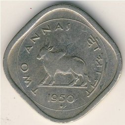 Индия 2 анны 1950 год