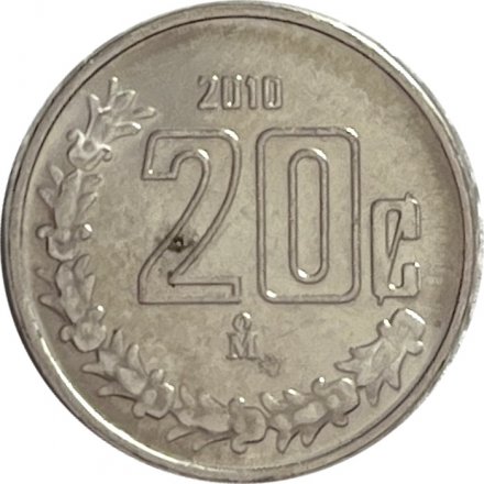 Мексика 20 сентаво 2010 год