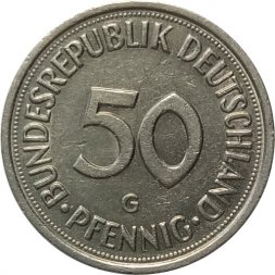 ФРГ 50 пфеннигов 1980 год (G)