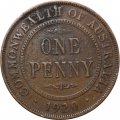 Австралия 1 пенни 1920 год (без точек)