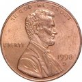 США 1 цент 1998 год - Авраам Линкольн (D)
