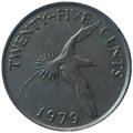 Бермудские острова 25 центов 1979 год