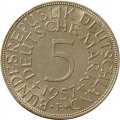 ФРГ 5 марок 1957 - Орёл - F