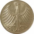 ФРГ 5 марок 1957 - Орёл - F
