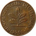 ФРГ 2 пфеннига 1960 год (J)