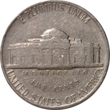 США 5 центов 1977 год - Томас Джефферсон (без отметки МД)