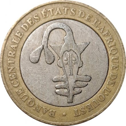 Западная Африка 500 франков 2005 год (Монетное отношение аверс/реверс (180°))