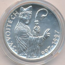 Чехия 200 крон 1997 год - Адальберт Пражский