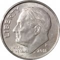 США 1 дайм (10 центов) 2018 год - 10 центов Рузвельта (P)