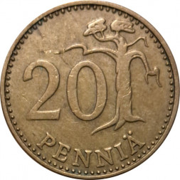 Финляндия 20 пенни 1973 год