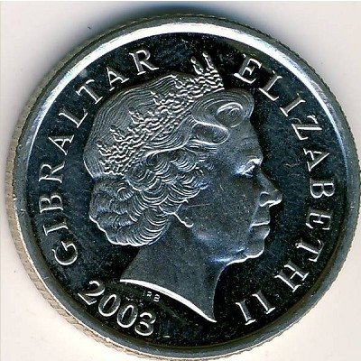 Гибралтар 10 пенсов 2003 год