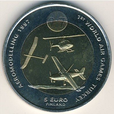 Финляндия 5 евро 1997 год
