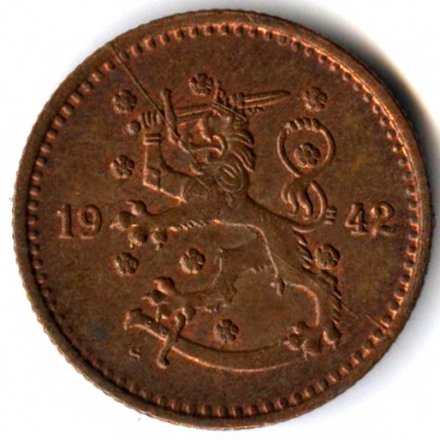 Финляндия 1 марка 1942 год