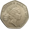 Гернси 50 пенсов 1997 год (Маленький размер)