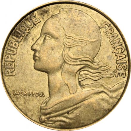 Франция 20 сантимов 1974 год