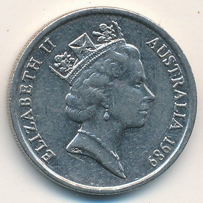 Австралия 10 центов 1989 год