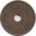 Дания 2 эре 1928 год - Король Кристиан X