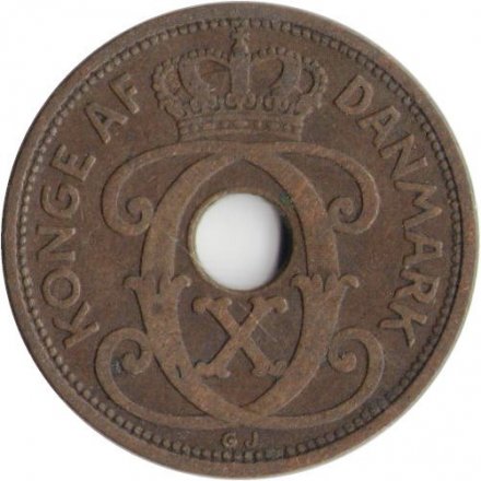 Дания 2 эре 1928 год - Король Кристиан X