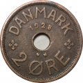 Дания 2 эре 1928 год - Король Кристиан X